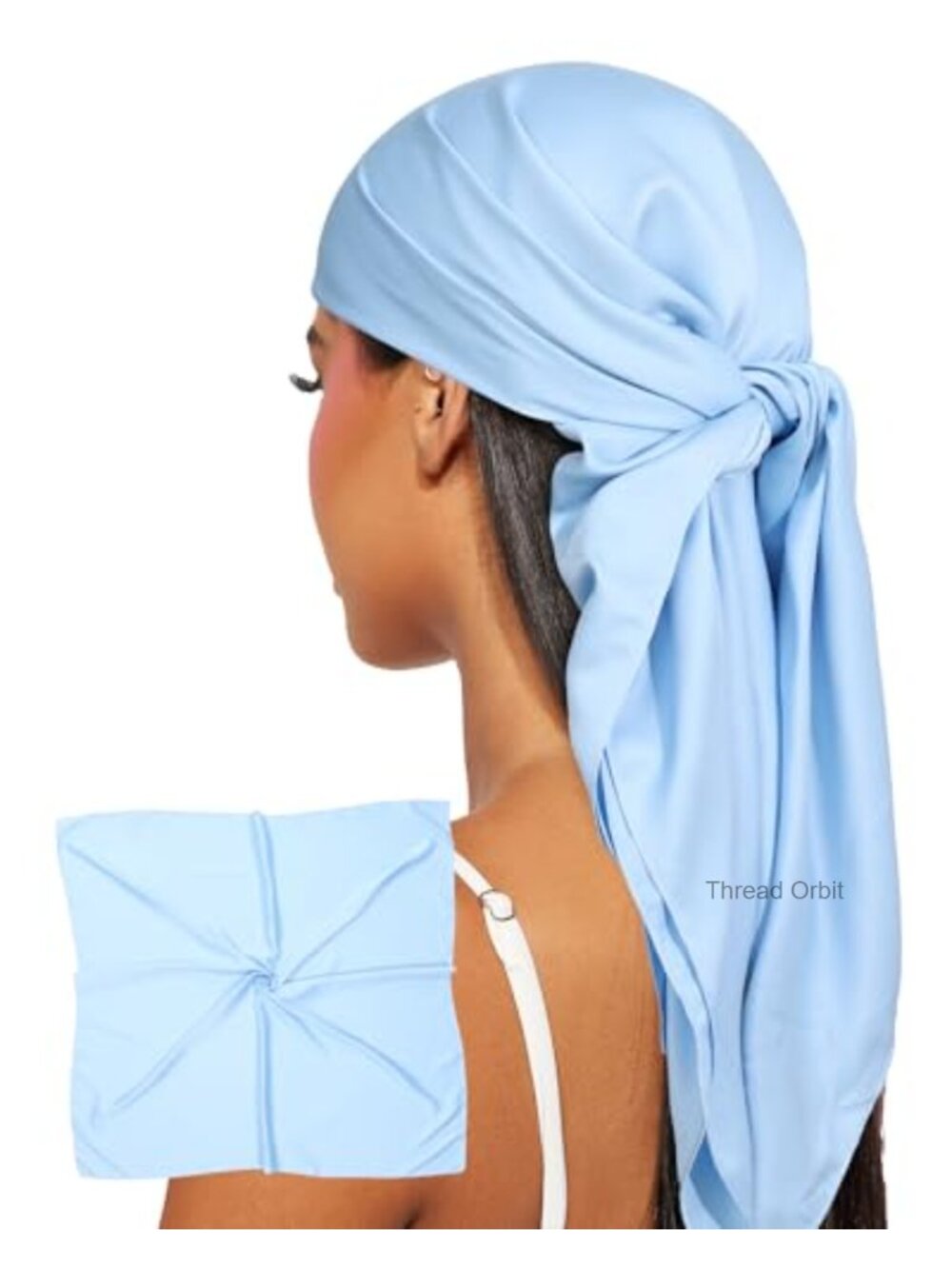 Matte Satin Square Head Scarf 35 Inch Like Silk Hair Wrap Bandana
